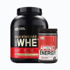 100% whey gold standard 5lb + amino energy 30 serv + gratis shaker